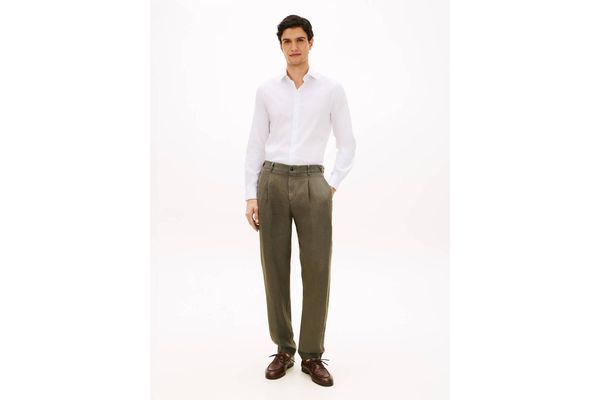 Ανδρικό Πουκάμισο Λευκό Tommy Hilfiger MW0MW42779-YCF
