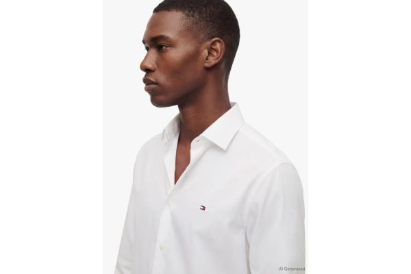 Ανδρικό Πουκάμισο Λευκό Tommy Hilfiger MW0MW43749-YBR