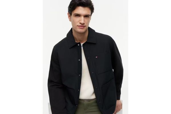 Ανδρικό Μπουφάν Μαύρο Tommy Hilfiger MW0MW43215-BDS