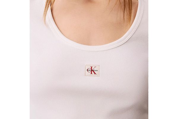 Γυναικείο Μακρυμάνικο T-shirt Λευκό Calvin Klein LV047D218G-YAF