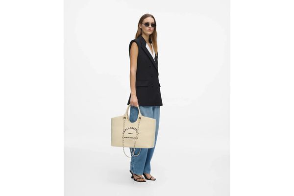 Γυναικεία K/RSG CHAIN SHOPPER Τσάντα Μπεζ Karl Lagerfeld B3W50068-106 Natural