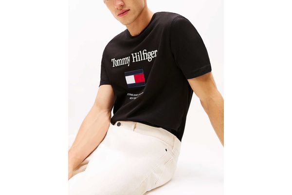 Ανδρικό T-shirt Μαύρο Tommy Hilfiger MW0MW42736-BDS