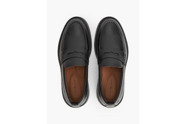 Ανδρικά Δερμάτινα Loafers Μαύρα Tommy Hilfiger FM0FM05968-BDS