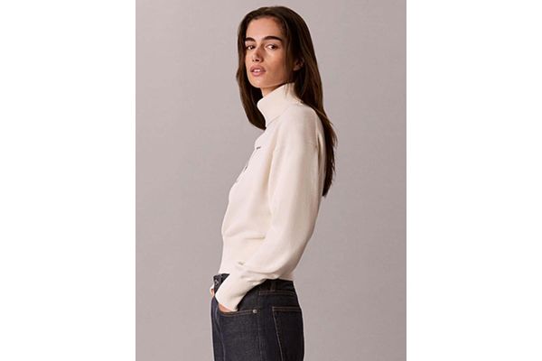Γυναικείο Ζιβάγκο Πουλόβερ Λευκό Calvin Klein LV047H329G-YAS