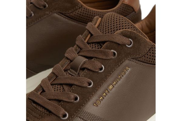 Ανδρικά Δερμάτινα Sneakers Καφέ Tommy Hilfiger FM0FM05910-GT6