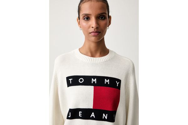 Γυναικείο Πουλόβερ Εκρού Tommy Jeans DW0DW23450-YBH