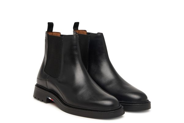 Ανδρικά Δερμάτινα Μποτάκια Μαύρα Tommy Hilfiger FM0FM05966-BDS