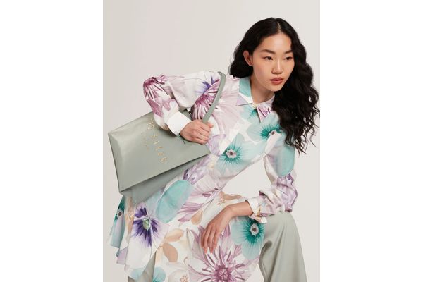 Γυναικεία Crinkon Large Icon Τσάντα Γκρι Ted Baker 284882-midgrey