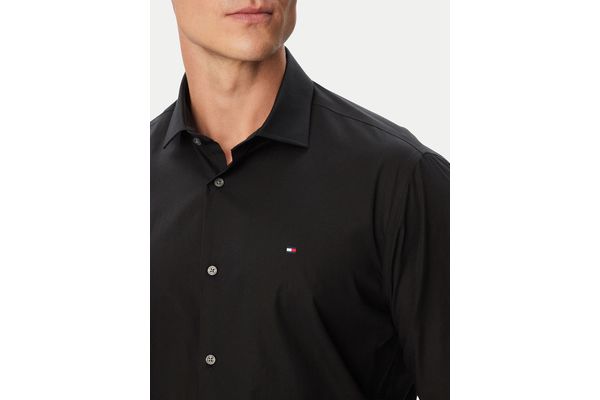 Ανδρικό Πουκάμισο Μαύρο Tommy Hilfiger MW0MW45307-BDS