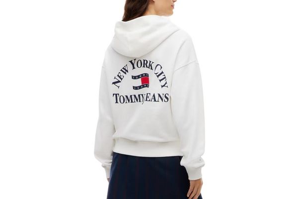 Γυναικείο Φούτερ Λευκό Tommy Jeans DW0DW23402-YBL