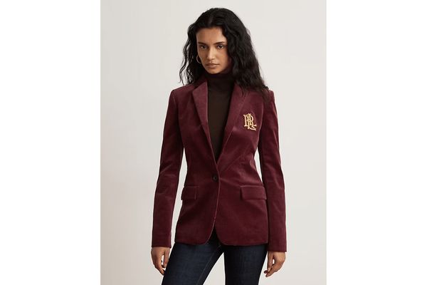 Γυναικείο Σακάκι Κοτλέ Μπορντό Ralph Lauren 200P14619500-RED