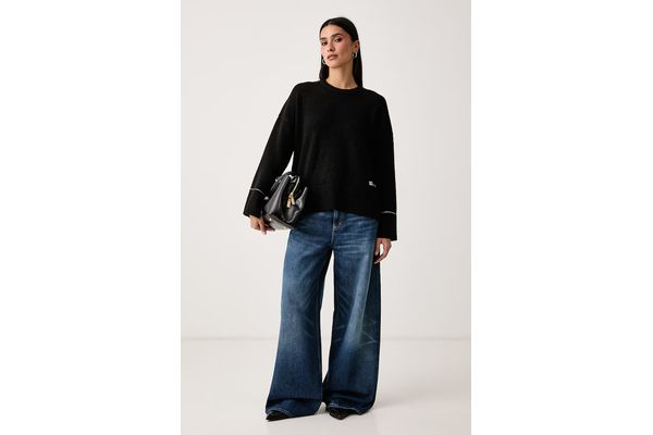Γυναικείο Πουλόβερ Μαύρο Karl Lagerfeld Jeans B4W18057-999 Black