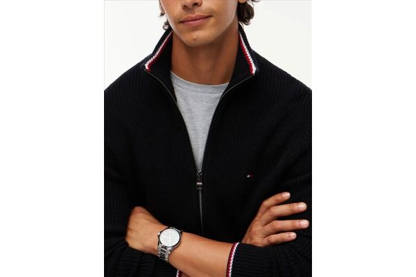 Ανδρική Πλεκτή Ζακέτα Μαύρη Tommy Hilfiger MW0MW41517-BDS