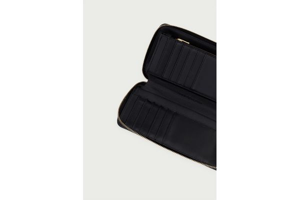 Γυναικείο Δερμάτινο Πορτοφόλι Μαύρο Tommy Hilfiger AW0AW18941-BDS