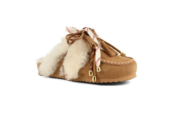 Γυναικείες Slofi Furry Παντόφλες Ταμπά Colors Of California HC SHSLOFI04-TAN