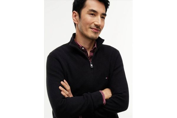Ανδρικό Πουλόβερ Μαύρο Tommy Hilfiger MW0MW44760-BDS