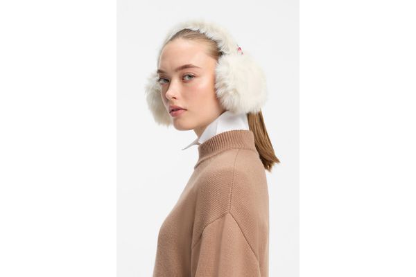 Γυναικείες Claudya Γούνινες Ωτοασπίδες Εκρού HUGO 50572418-127
