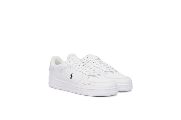 Ανδρικά Δερμάτινα Masters Court Sneakers Λευκά Ralph Lauren 809P17938001-White