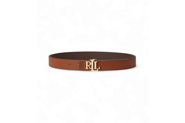 Γυναικεία Δερμάτινη Ζώνη Διπλής Όψεως Καφέ Ralph Lauren 412912039002-BRN TAN