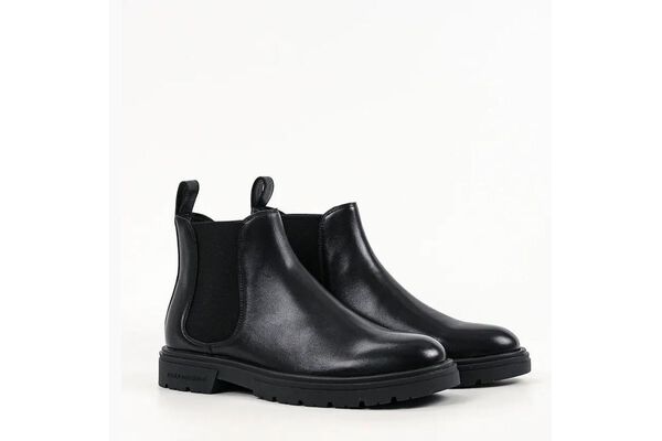 Ανδρικά Δερμάτινα Koby Lug Chelsea Μποτάκια Μαύρα Karl Lagerfeld KL11836-000 Black