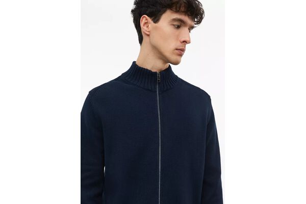 Ανδρική Πλεκτή Ζακέτα Navy Μπλε S.Oliver 2182803-5978