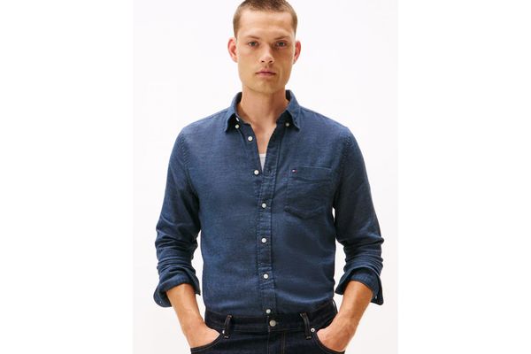 Ανδρικό Πουκάμισο Μπλε Tommy Hilfiger MW0MW40470-DVF