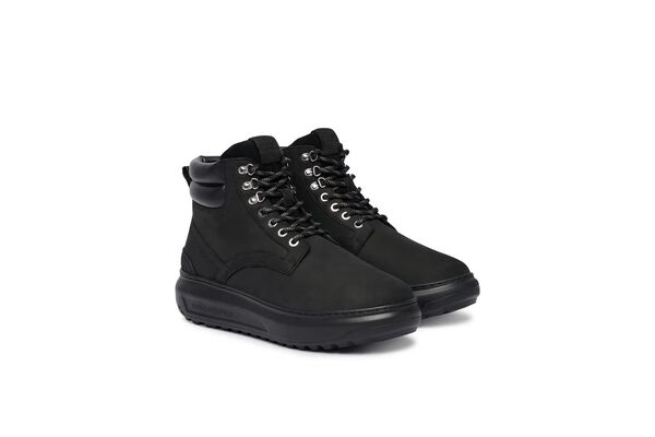 Ανδρικά Δερμάτινα Kapri Lug Μποτάκια Μαύρα Karl Lagerfeld KL57548-20X Black