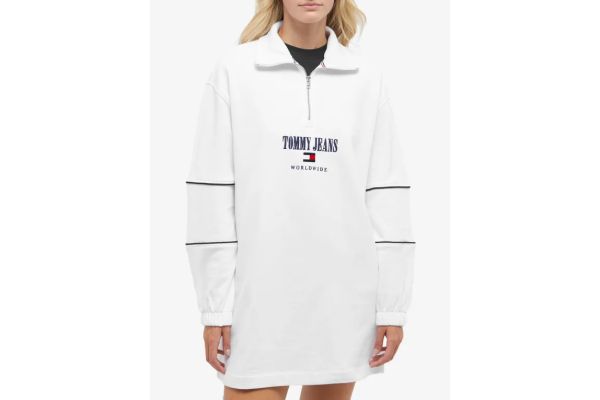 Γυναικείο Archive Φούτερ Φόρεμα Λευκό Tommy Jeans DW0DW15882-YBR