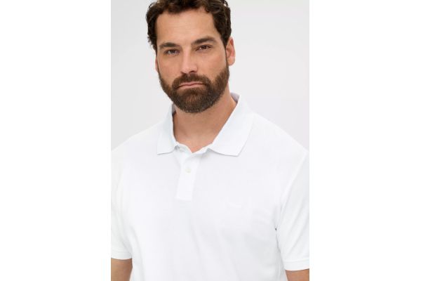 Ανδρικό Plus Size Polo Λευκό S.Oliver 2139798-0100