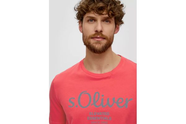 Ανδρικό T-shirt Κοραλί S.Oliver 2141458-25D1
