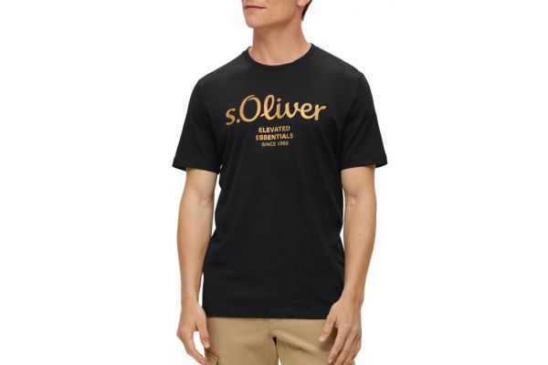 Ανδρικό T-shirt Μαύρο S.Oliver 2141458-99D2