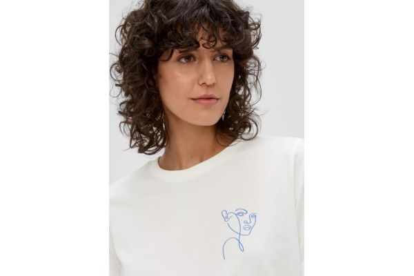 Γυναικείο T-Shirt Λευκό S.Oliver 2147851-02D2