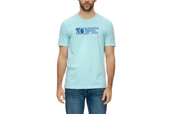 Ανδρικό T-Shirt Τυρκουάζ S.Oliver 2141235-60G1