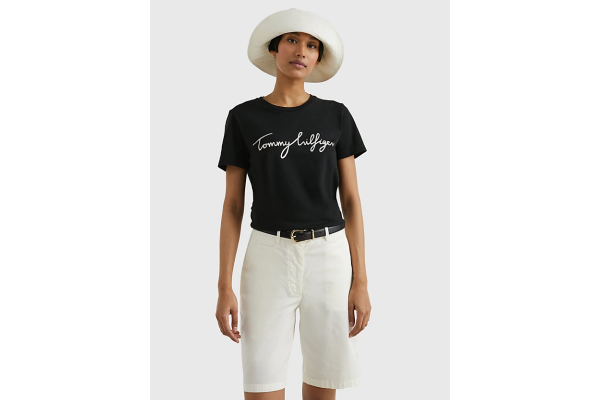 Γυναικείο Heritage T-shirt Μαύρο Tommy Hilfiger WW0WW24967-017