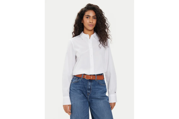 Γυναικείο Πουκάμισο Λευκό Tommy Hilfiger WW0WW43344-YCF