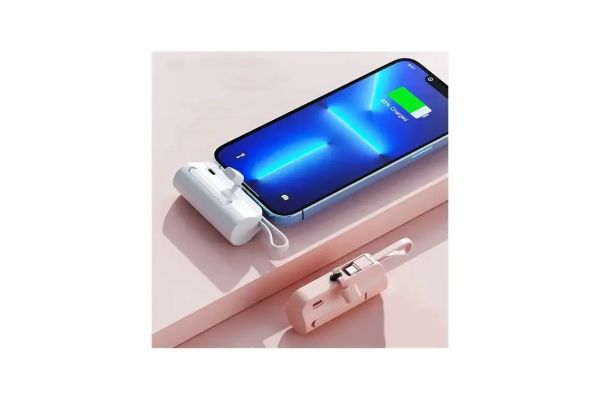 5000mAh  10W PTZ Portable Power Bank Για Iphone Και Android Type-C Λευκό