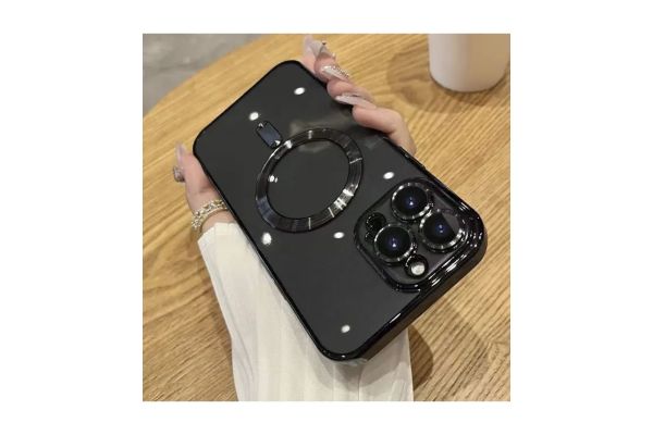 Magsafe Back Cover Σιλικόνης Διάφανο/Μαύρο (Galaxy S24 Plus)