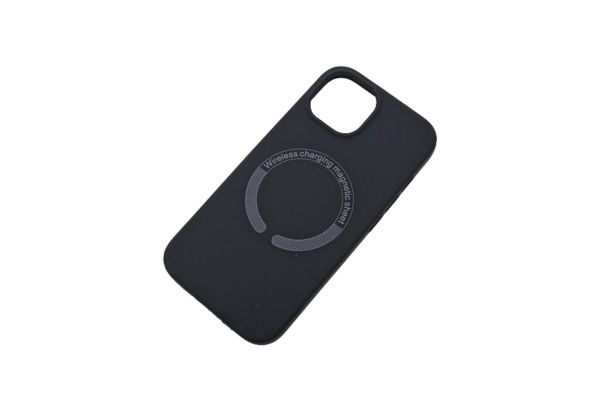 Magsafe Back Cover Σιλικόνης Μαύρο (iPhone 14 Pro )