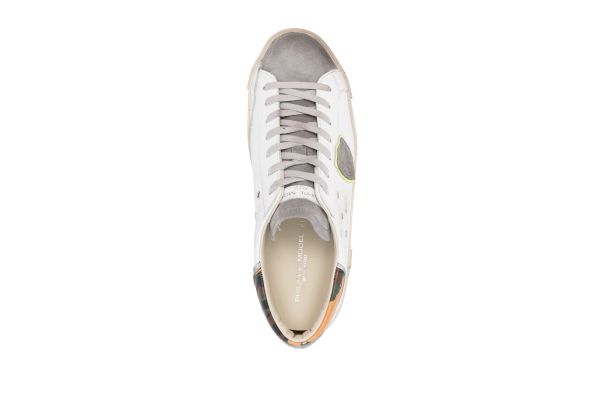 Ανδρικά Δερμάτινα Prsx Tennis Sneakers Λευκά Philippe Model PRLUVCT1-BLANC VERT