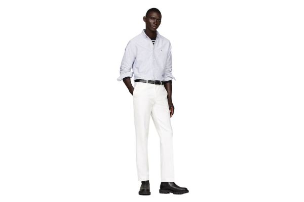 Ανδρικό Denton Παντελόνι Λευκό Tommy Hilfiger MW0MW36734-YBL