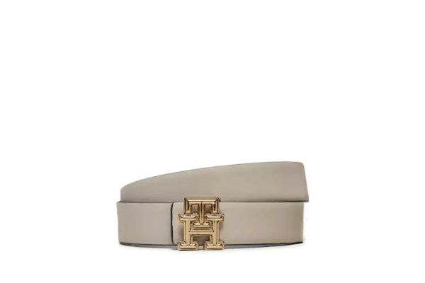 Γυναικεία Δερμάτινη TH Monogram Ζώνη Διπλής Όψεως Navy Μπλε/Γκρι Tommy Hilfiger AW0AW16604-0GZ