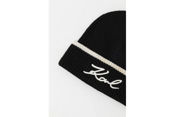 Γυναικείο K/Signature Σκουφάκι Μαύρο Karl Lagerfeld 246W3412-A998 BLK/WHT