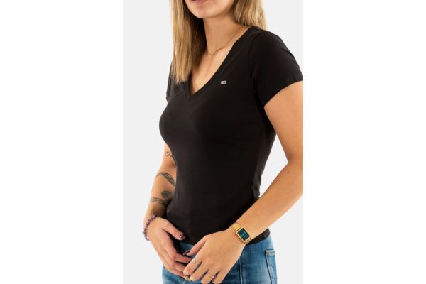 Γυναικείο T-shirt Μαύρο Tommy Jeans DW0DW20458-BDS