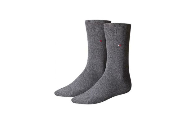 Ανδρικές Κάλτσες 2 Τεμαχίων Γκρι Tommy Hilfiger 371111-030 ANTHRACITE MELANGE
