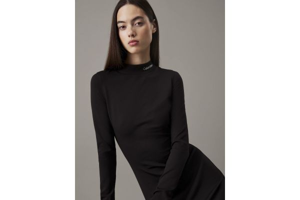 Γυναικείο Μακρυμάνικο Φόρεμα Μαύρο Calvin Klein J20J225074-BEH