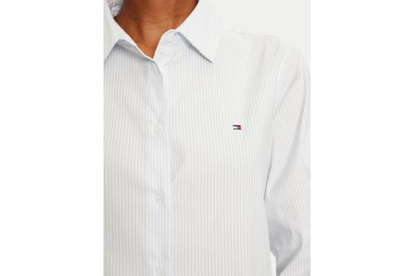 Γυναικείο Ριγέ Πουκάμισο Γαλάζιο Tommy Hilfiger WW0WW44084-0A9