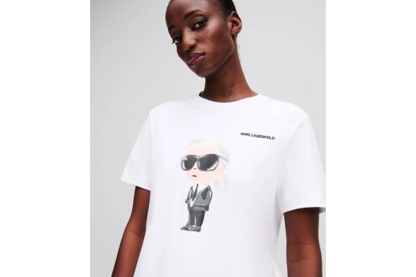 Γυναικείο Ikon Aquarelle K T-shirt Λευκό Karl Lagerfeld A1W17130-100 WHITE