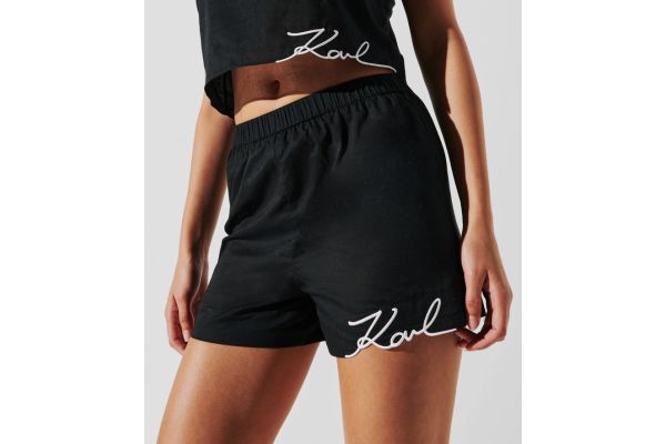 Γυναικείο Signature Σορτς Μαύρο Karl Lagerfeld A1W46038-999 BLACK