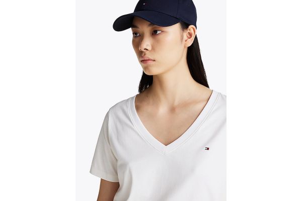 Γυναικείο T-shirt Λευκό Tommy Hilfiger WW0WW44177-YCF