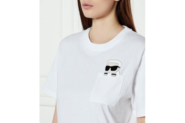 Γυναικείο Peak-A-Boo T-shirt Λευκό Karl Lagerfeld A1W17100-100 WHITE